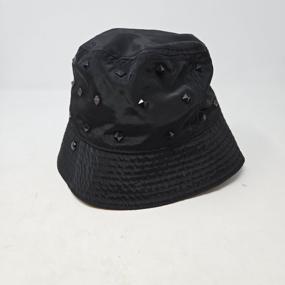 Madden NYC Black Studded Bucket Hat Punk Cyber‎ Streetwear Goth Y2K